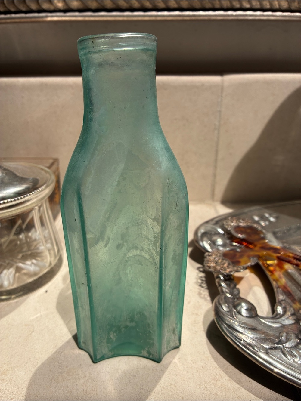 Iridescent Glass Bottle